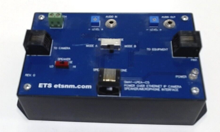 ETS SMA1-LPEA-C5 ETHERNET POWERED I/P CAMERA MICROPHONE/SPEAKER INTERFACE BOX