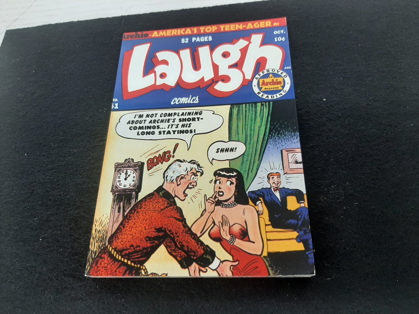 25-Archie Laugh October 1950 Full Cover Comic Unused Postcards 1986 Shelf UP2