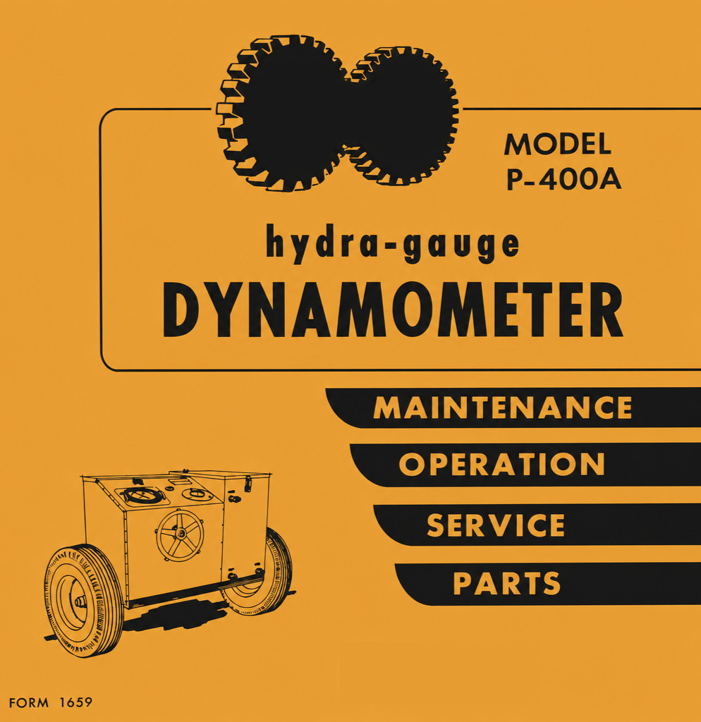 P-400A Hydra-Gauge Tractor PTO Dyno M&W Gear Co. Dynamometer Owner's Manual