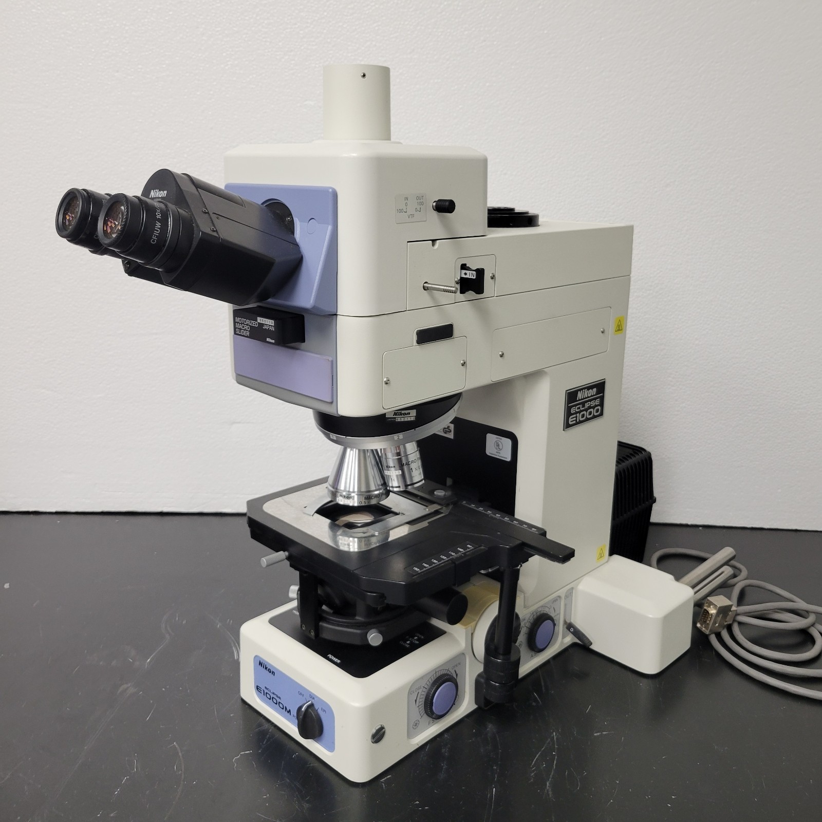 Nikon Microscope Macroscope Eclipse Motorized E1000M with 0.5x & 1x Objectives