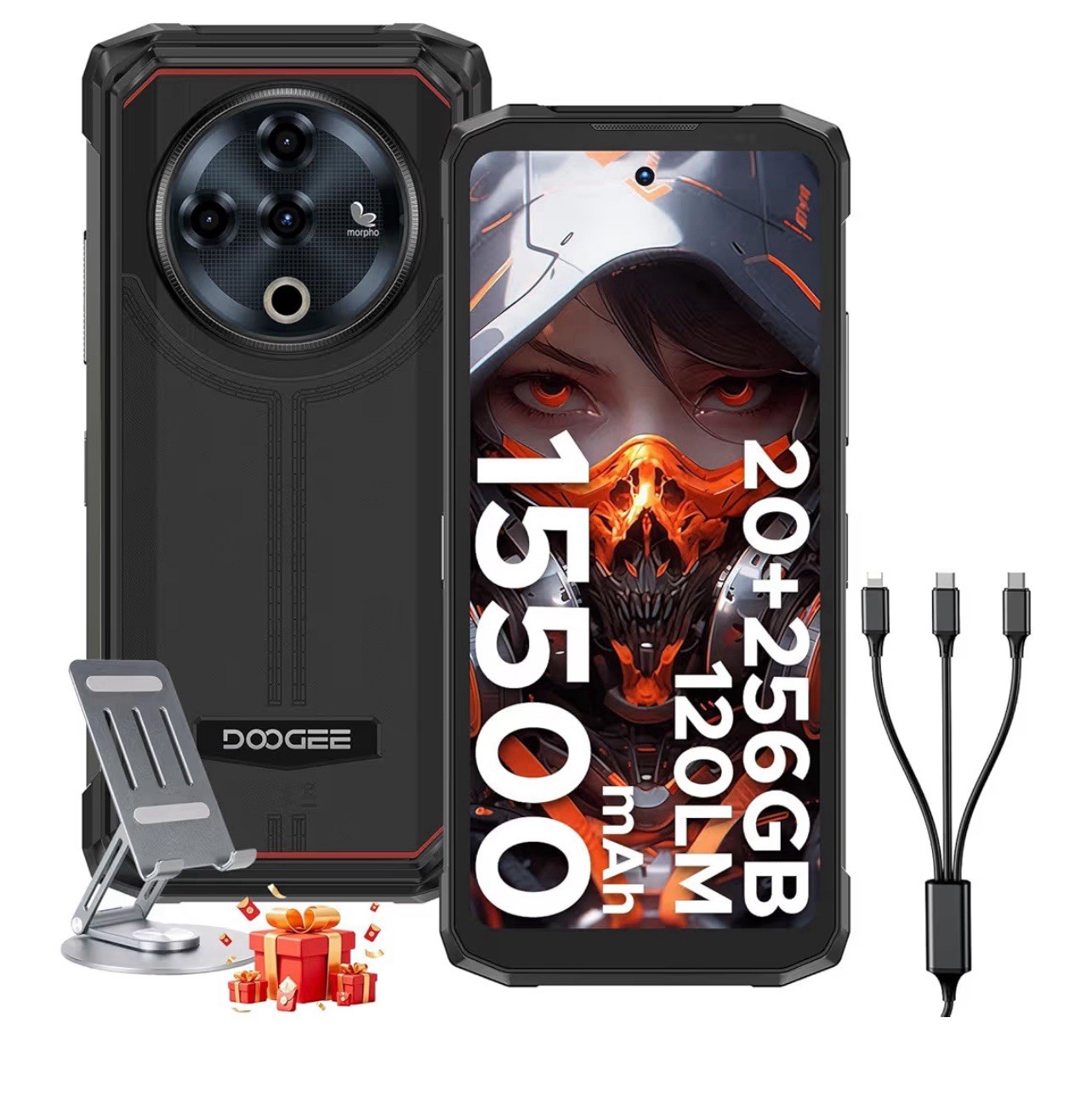DOOGEE Fire 6 Power  Rugged 120LM Flashlight256GB/TF 2TB Storage50MP Unlocked