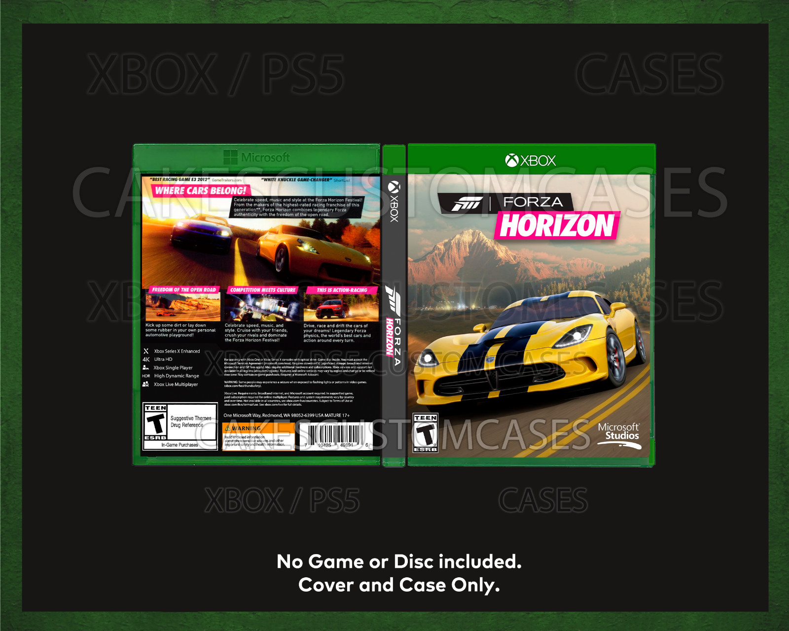 Forza Horizon 1 - Xbox Series X / Xbox One Empty Case (No Game)