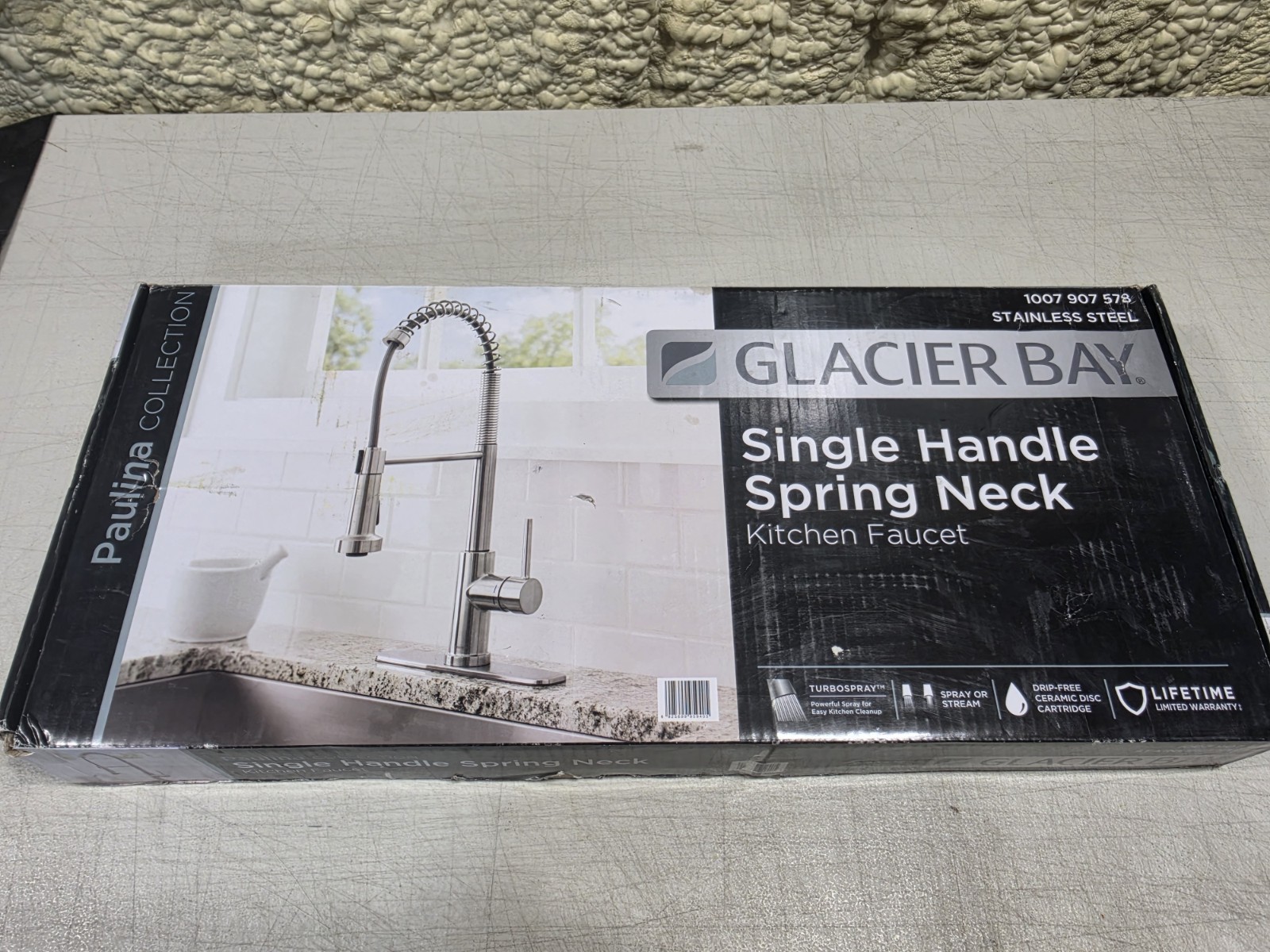 Glacier Bay Paulina 1-Handle Pull Down Sprayer Kitchen Faucet Stainless Steel