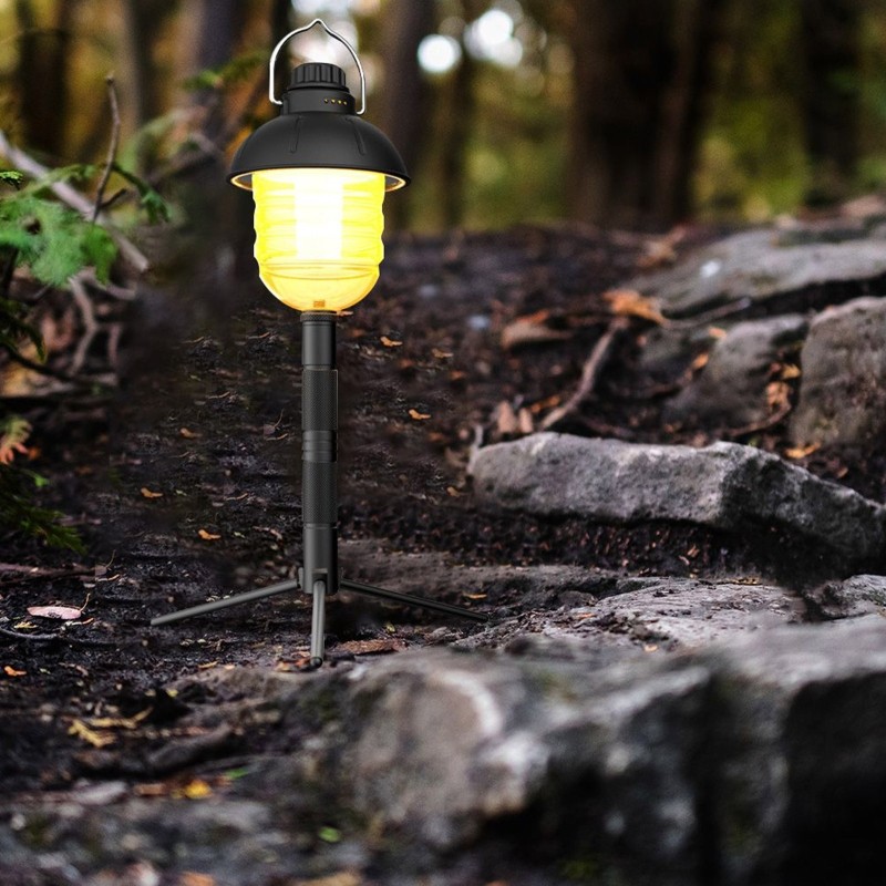Lightweight Tripod Bracket Portable Camping Lantern Stand Phone Camera Holder