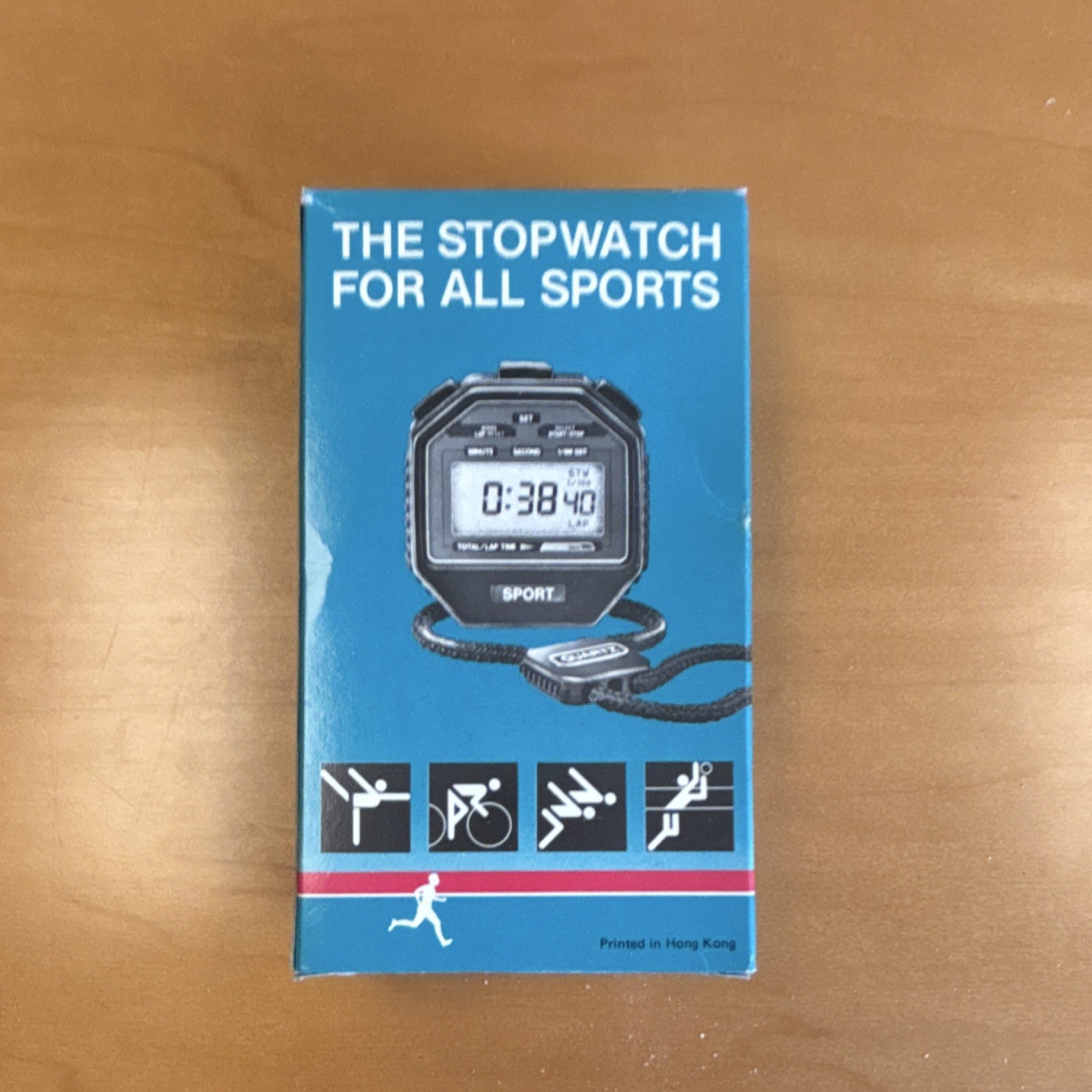 Armitron SU001XO Digital Stopwatch Timer Calendar Black with Lanyard