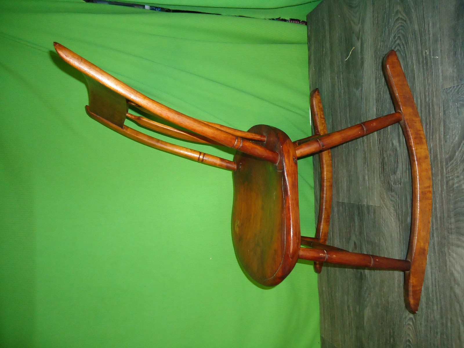 100% vintage childs kids rocking chair solid wood Warner Hill