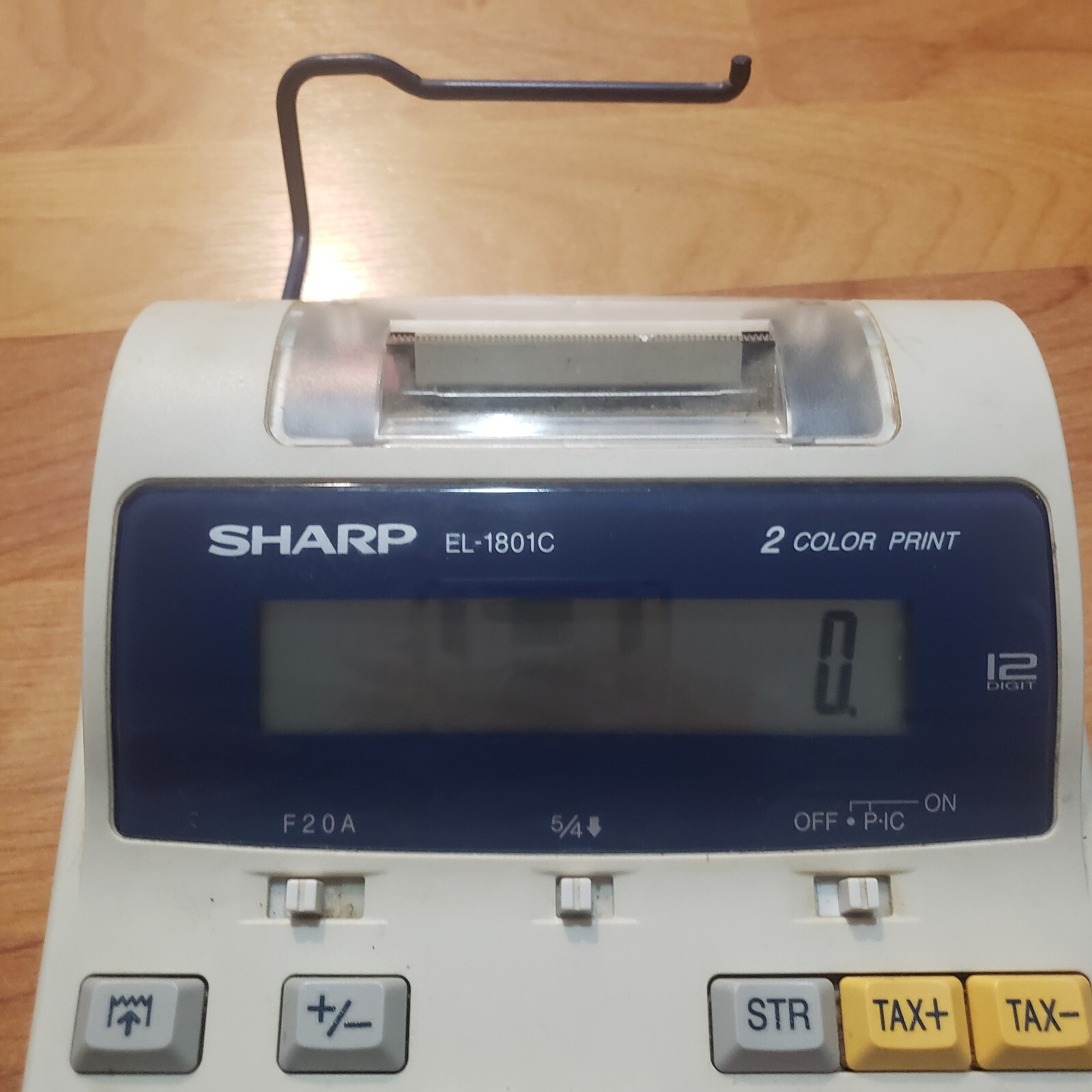 Sharp EL-1801C Printing Calculator No Cord But Works With Batteries Tested