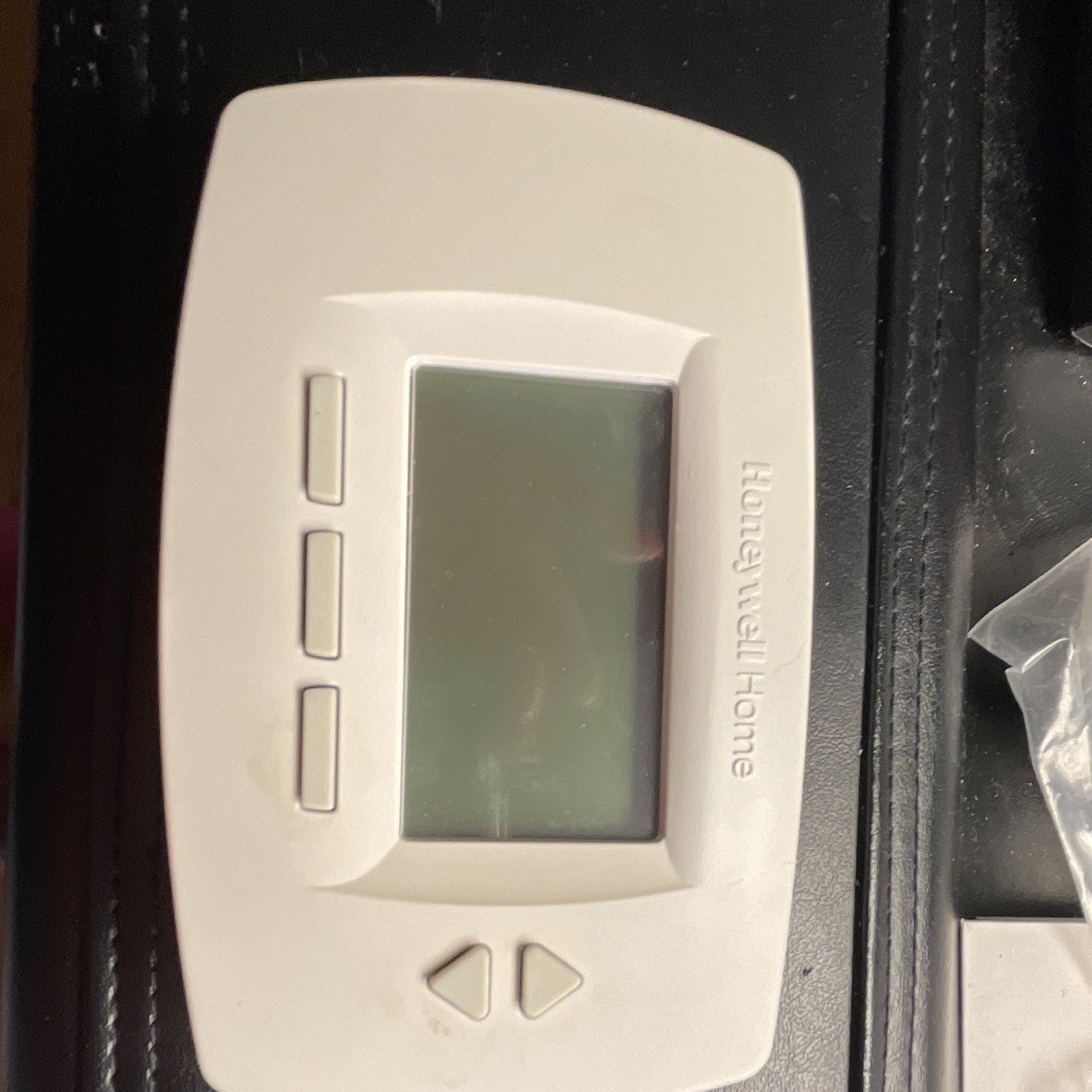 Honeywell Home Digital Programmable Push Button Thermostat, White Rectangular