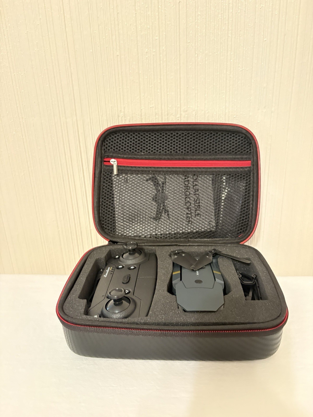 Emolion Foldable Camera Drone Quadcopter RC w/ Controller Carry Case & Extras