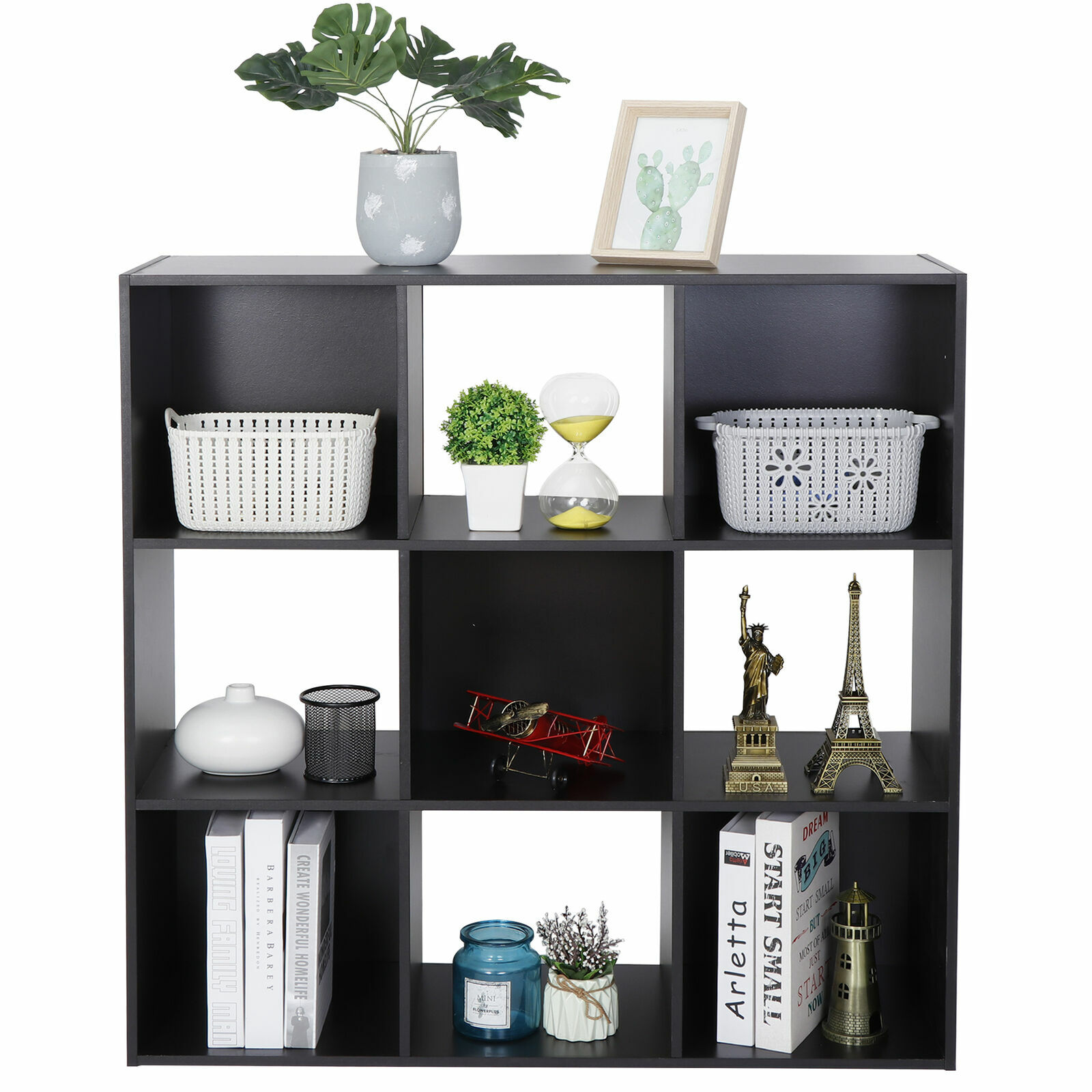 9-Cube Cube Chipboard Organizer Cabinet Wood Shelf Cupboard Multi-Color Home Use