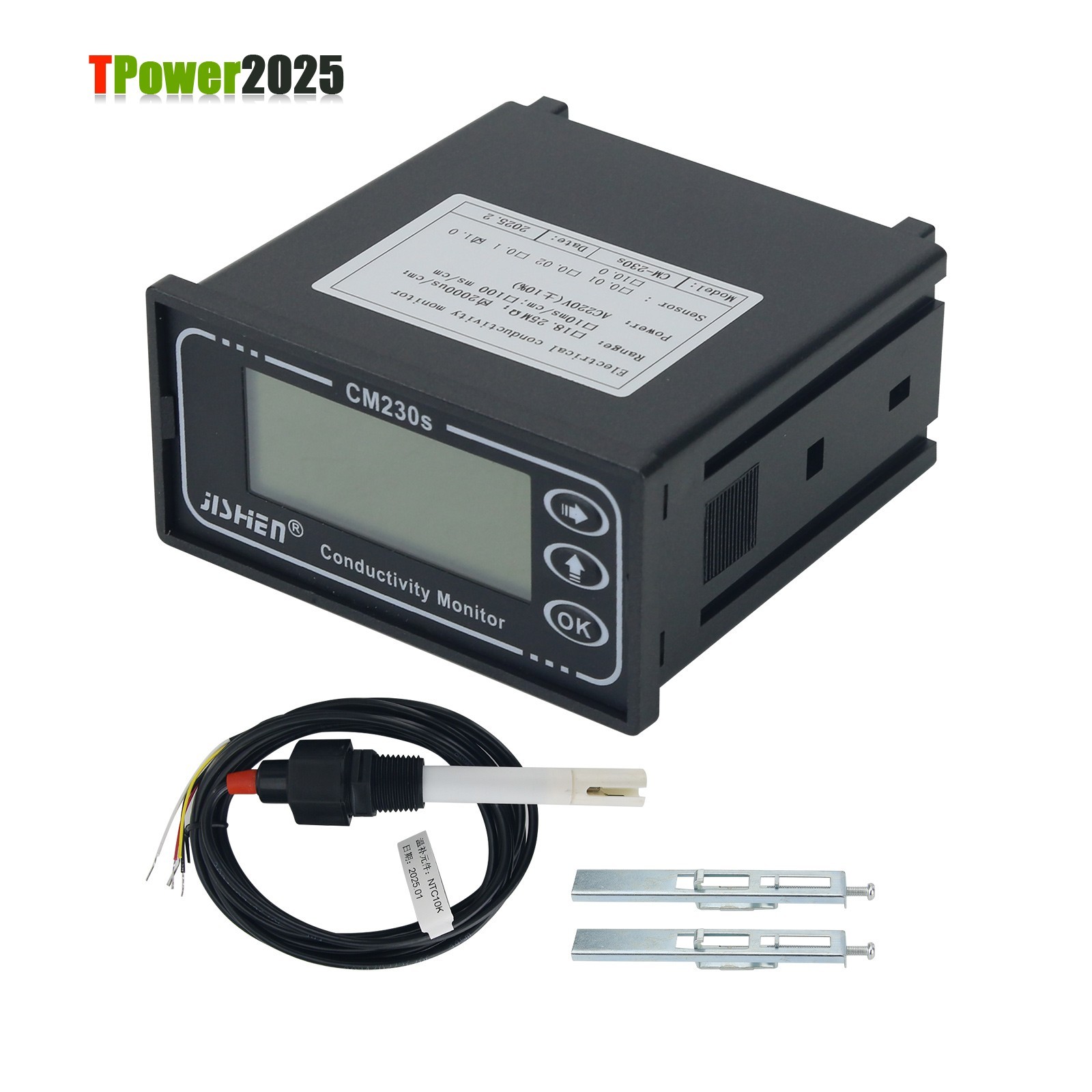 JISHEN CM-230S Industrial Online Water Conductivity Meter with 2000uS Electrode
