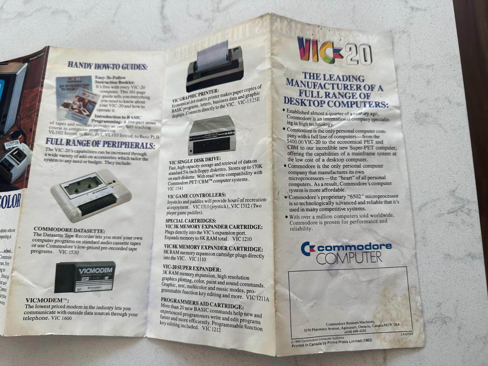 Rare Commodore VIC-20 Ad Pamphlet Flyer Fold-Out