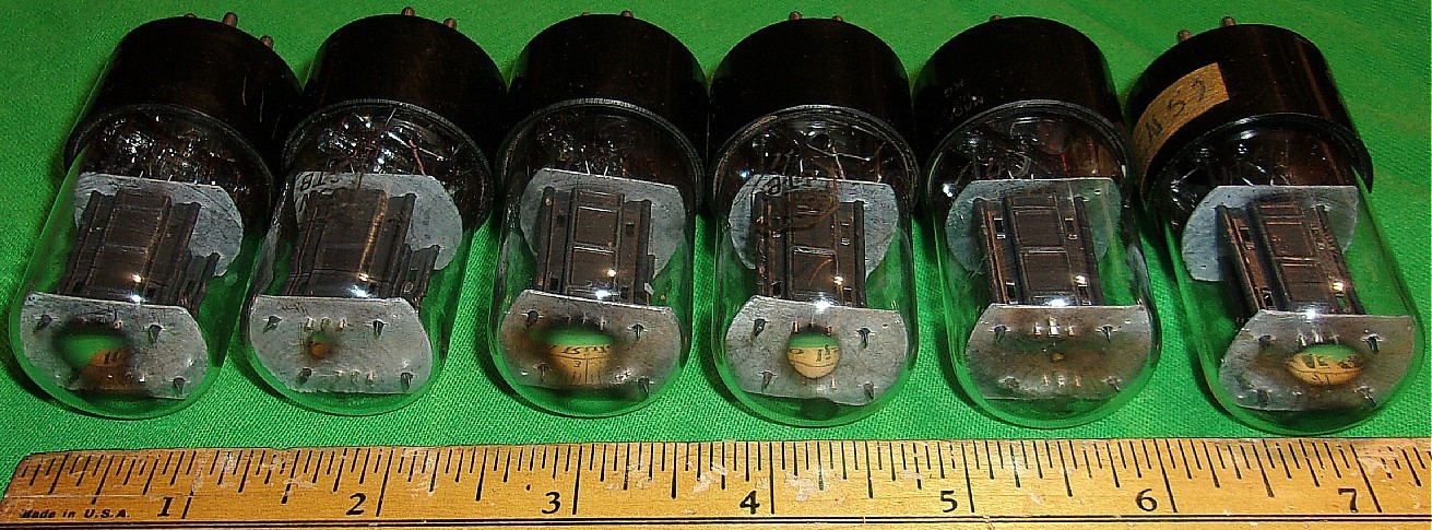 6-RCA 6SN7GTB Twin Triode Clean! Black Plates Hickok-Tested! Robust!