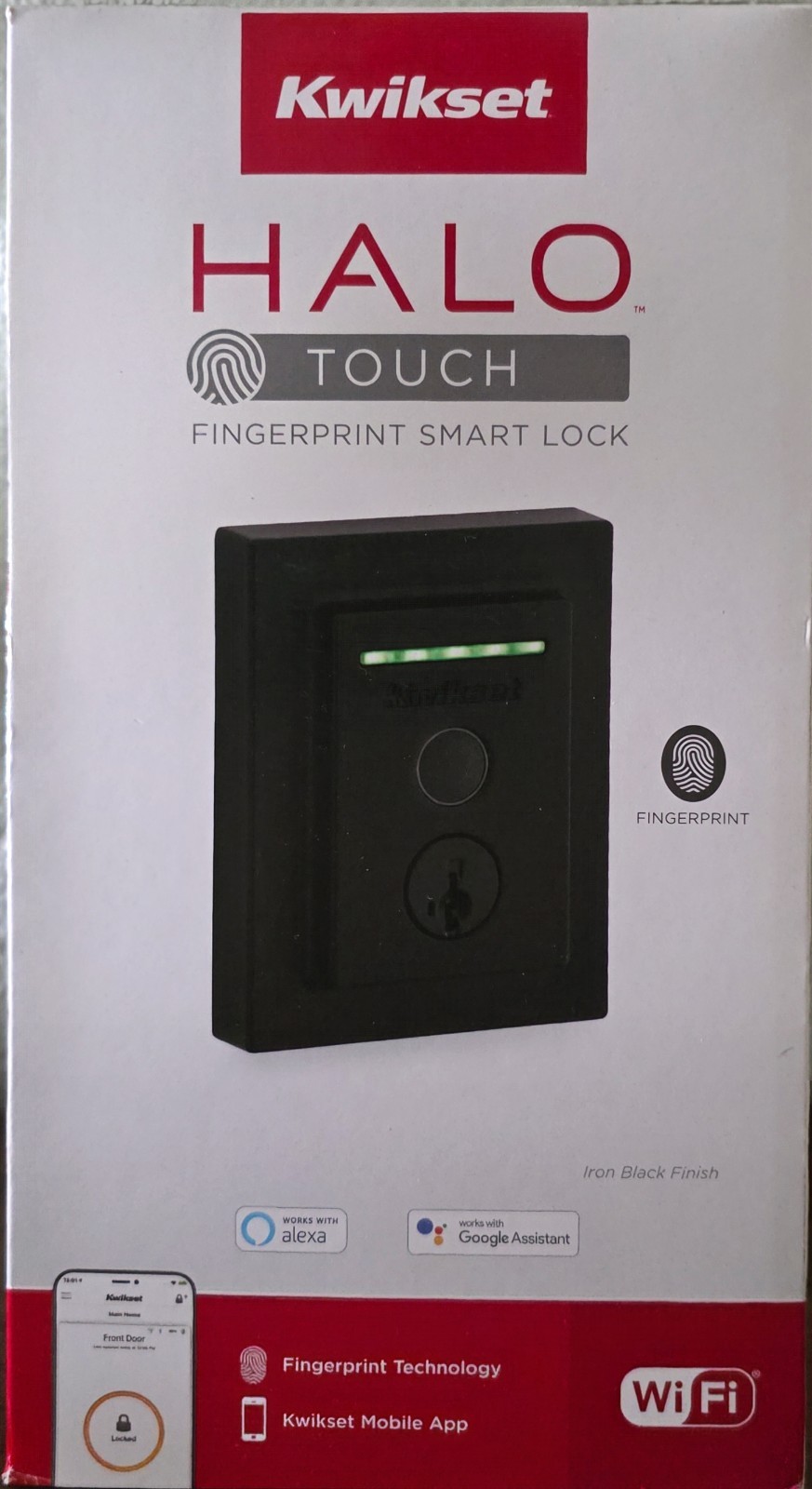 KWIKSET HALO TOUCH WI-FI FINGERPRINT SMART DOOR LOCK DEADBOLT – MATTE BLACK NEW