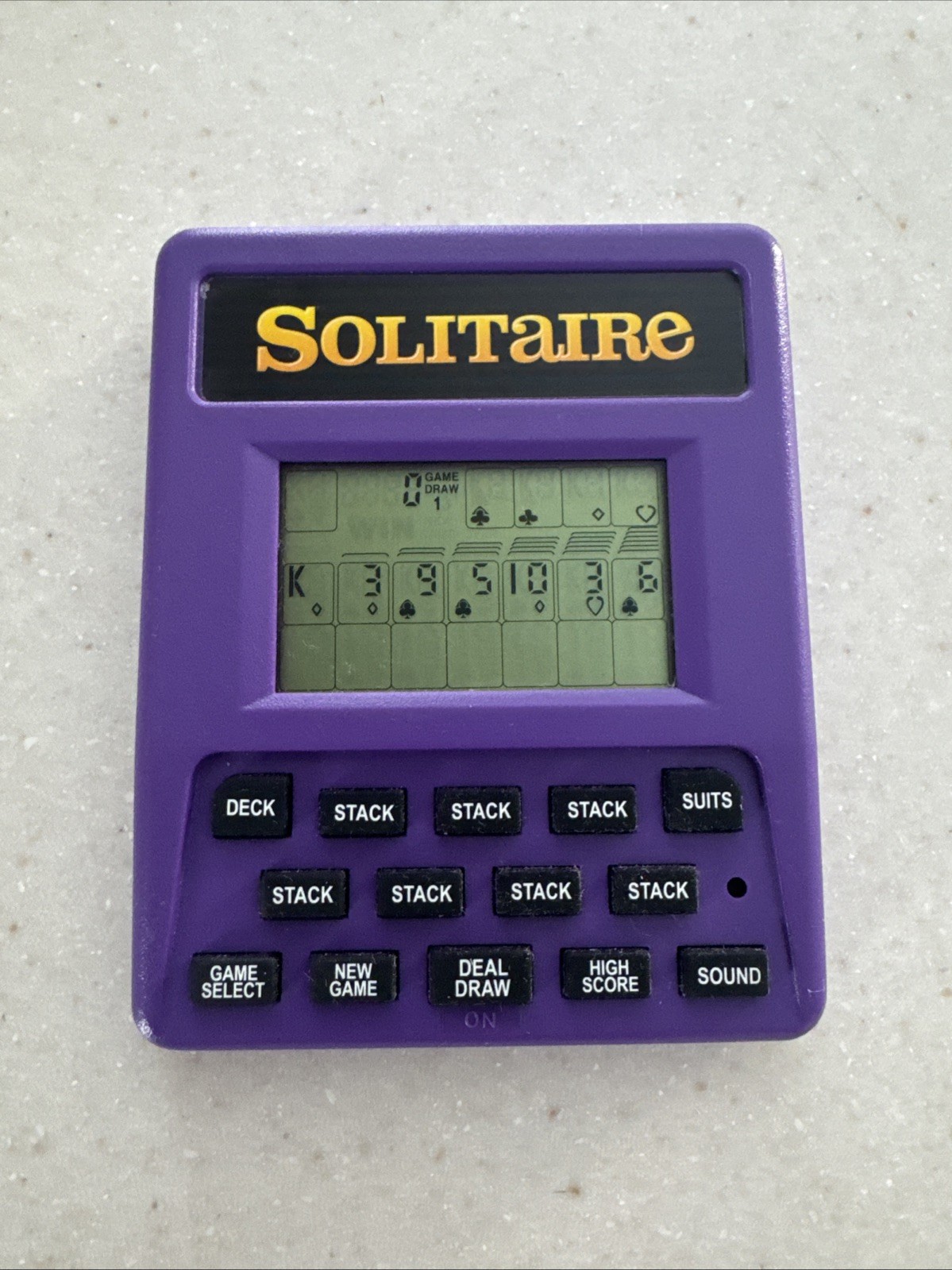 Trademark Global Electronic Handheld Solitaire Game Tested Working