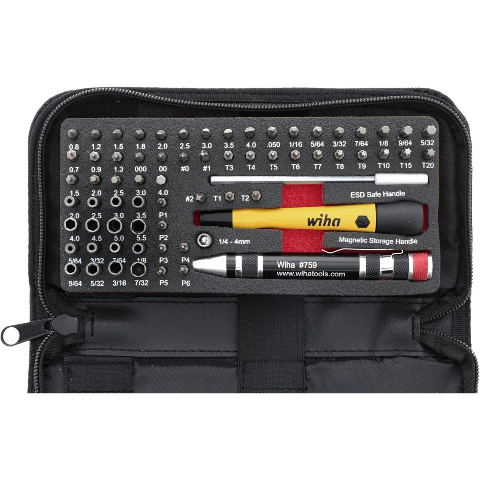 Wiha 75971, 68 Pcs System 4 ESD Safe Master Technician Ratchet and MicroBits Set