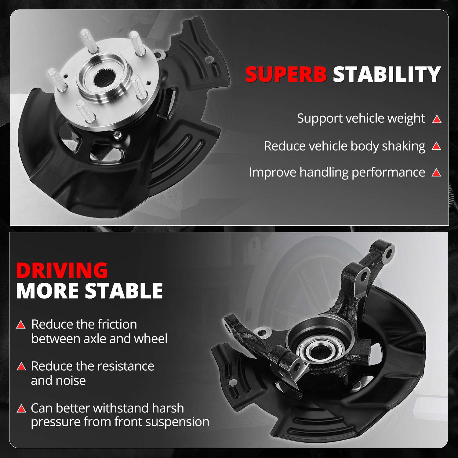 Fit 11-13 Sonata Front Left Driver Side Loaded Wheel Bearing Knuckle Assembly
