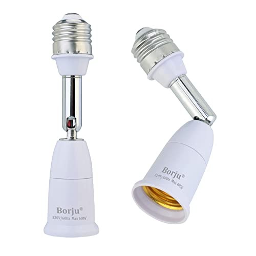 Light Socket [-Pack], 4.5 Inch Extension, 360° Adjustable Socket, 2 Extender
