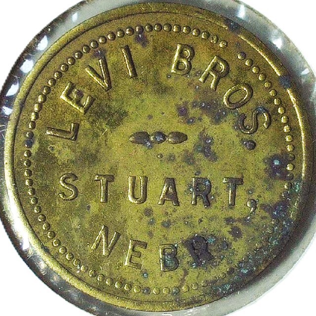 LEVI BROS. TAVERN - GFT 10 ¢ IN TRADE - STUART, NE - TC# 18945 $ - EC 8454