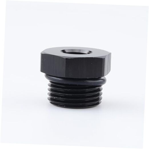 Female 1/8" NPT to -8 ORB Male Oil Fuel Fitting Hollow 1/8 NPT to -8 ORB Black