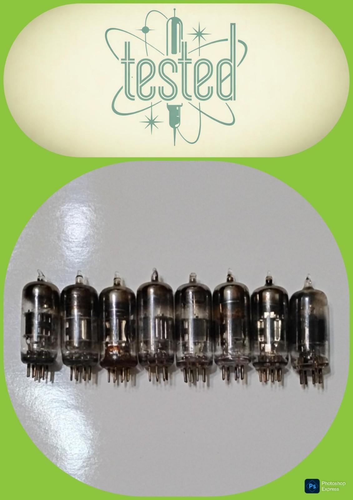 Lot of 7 6CB6 6CB6A Vacuum Tubes TESTED Strong 100+ Sylvania JHS JAN RCA Tung