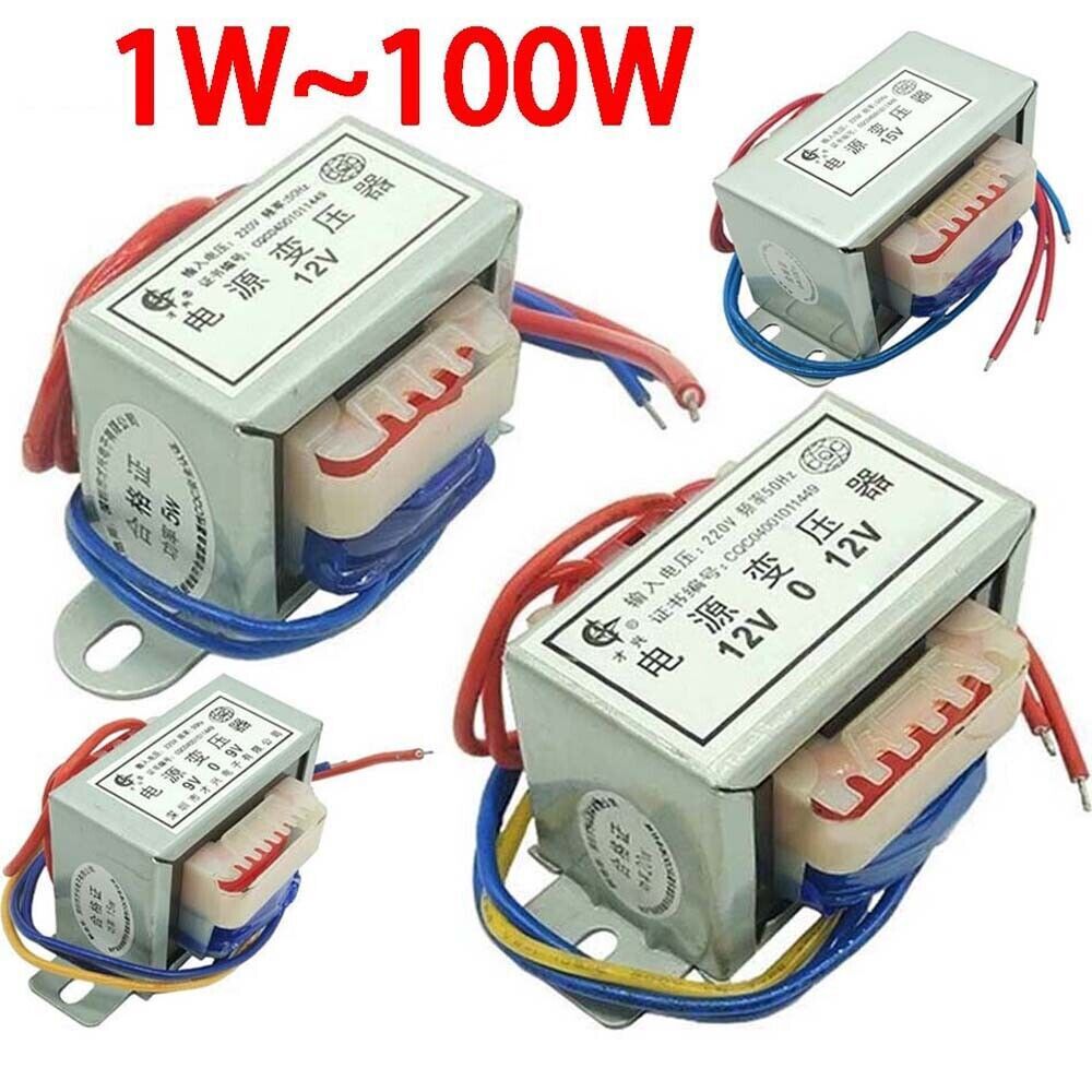 AC 110V/220V/380V IN 6V-36V Out Power Transformer 1W~100W Single/ Dual Output