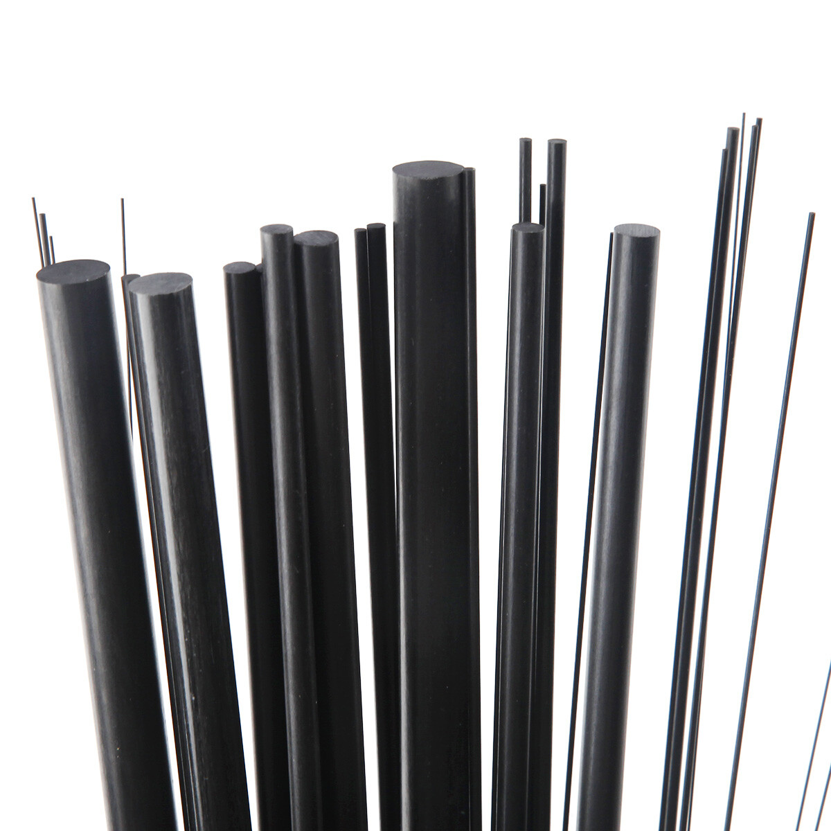 5pcs 3mm Diameter 500mm Length Carbon Fiber Rods Matte Surface