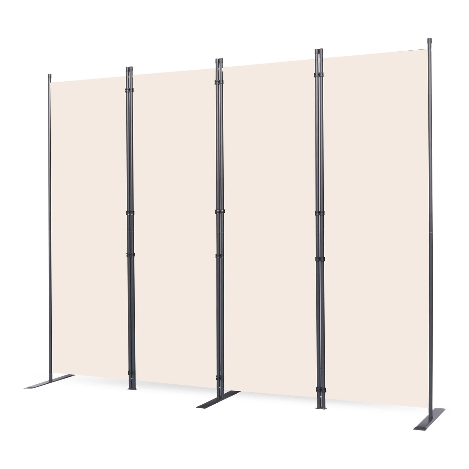 Room Divider 4 Panel Folding Privacy Screens With Wider Support Feet 6 Ft Portab