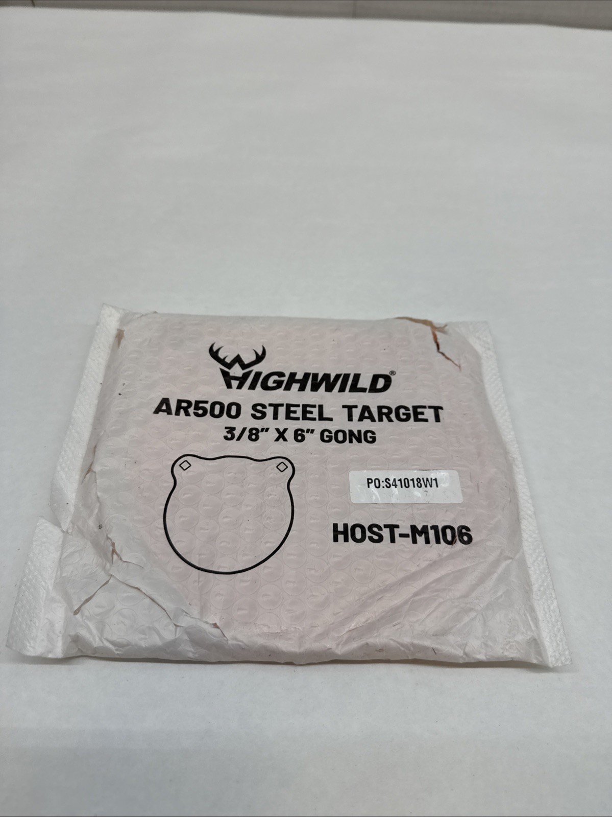 Highwild AR500 Steel Target 6” x 3/8" Gong Shooting Metal Target- Neon Orange