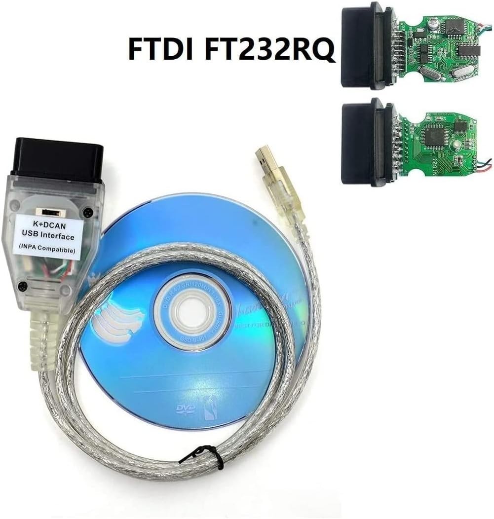 INPA K+DCAN USB Diagnostic Cable for BMW - Windows Compatible, Lightweight