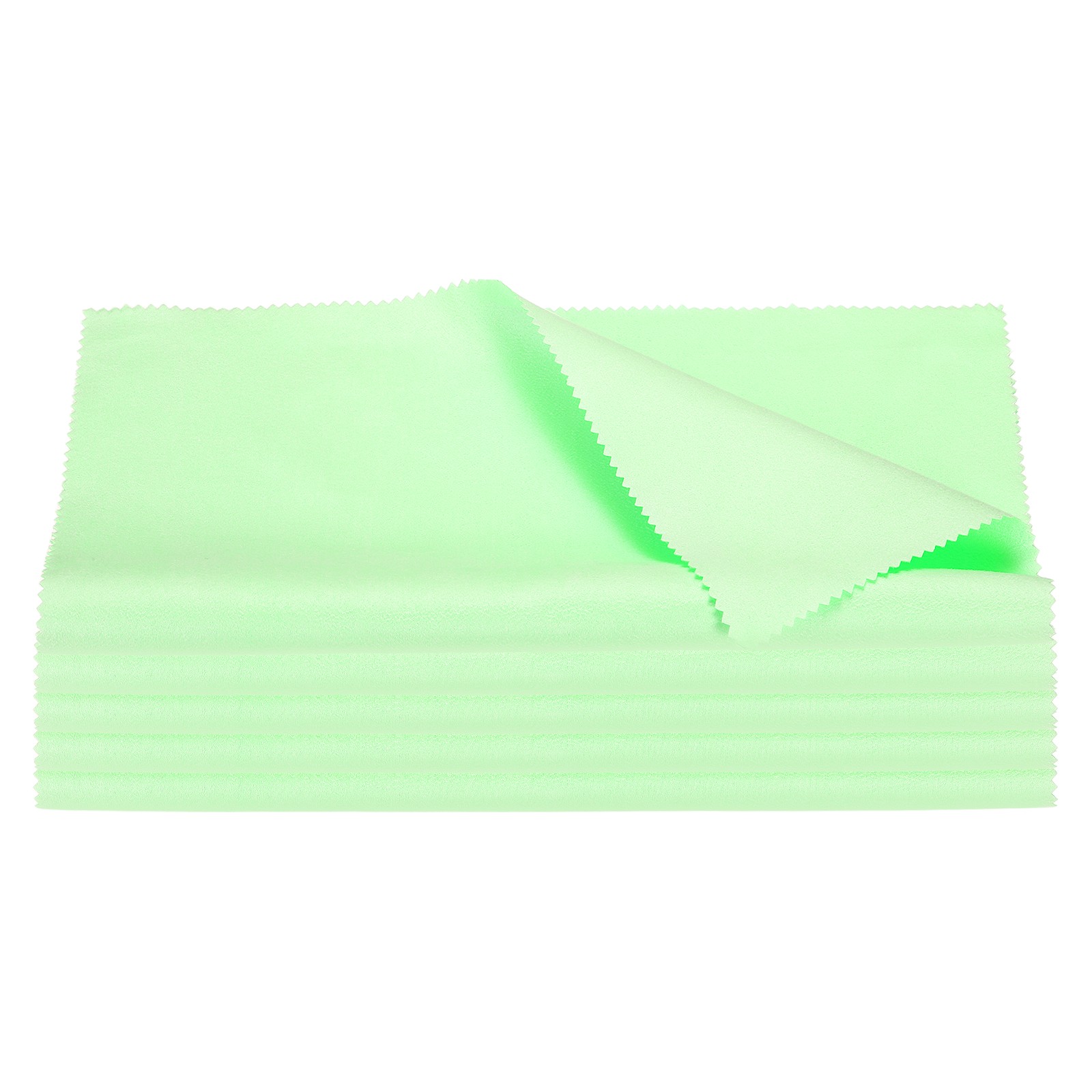 5pcs 10"x10" Guitar Cloths, Green Microfiber Guitar Cleaning Cloth