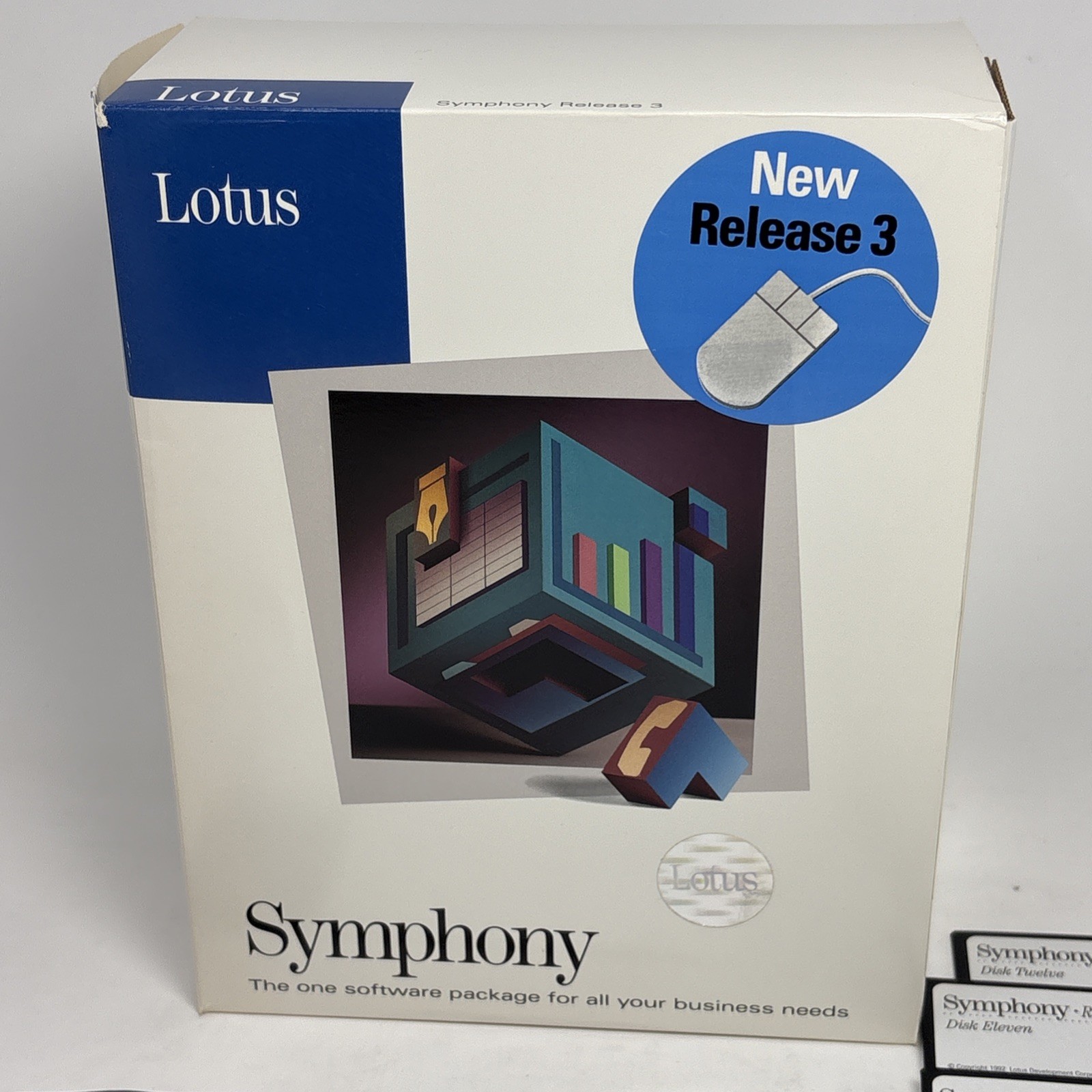 Lotus Symphony Release 3 5.25” Floppy Disks Vintage Computing Disks & Box
