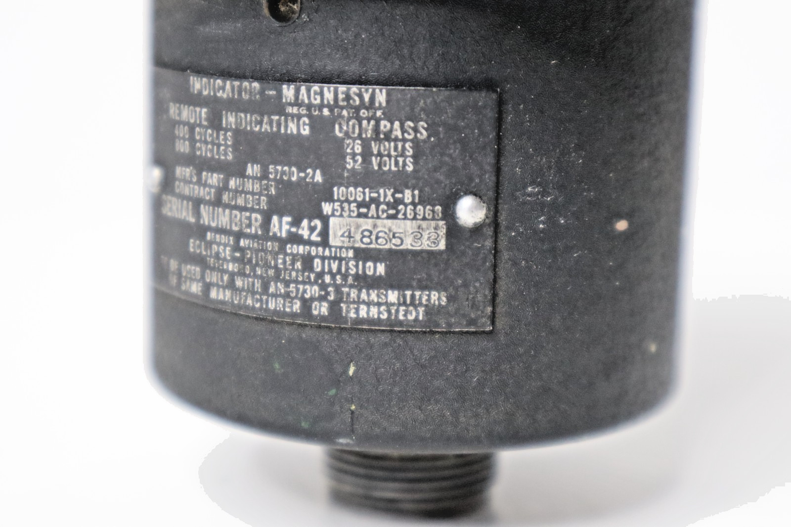 Bendix Avition 10061-1X-B1 Magnesyn Direction Indicator AN5730-2A