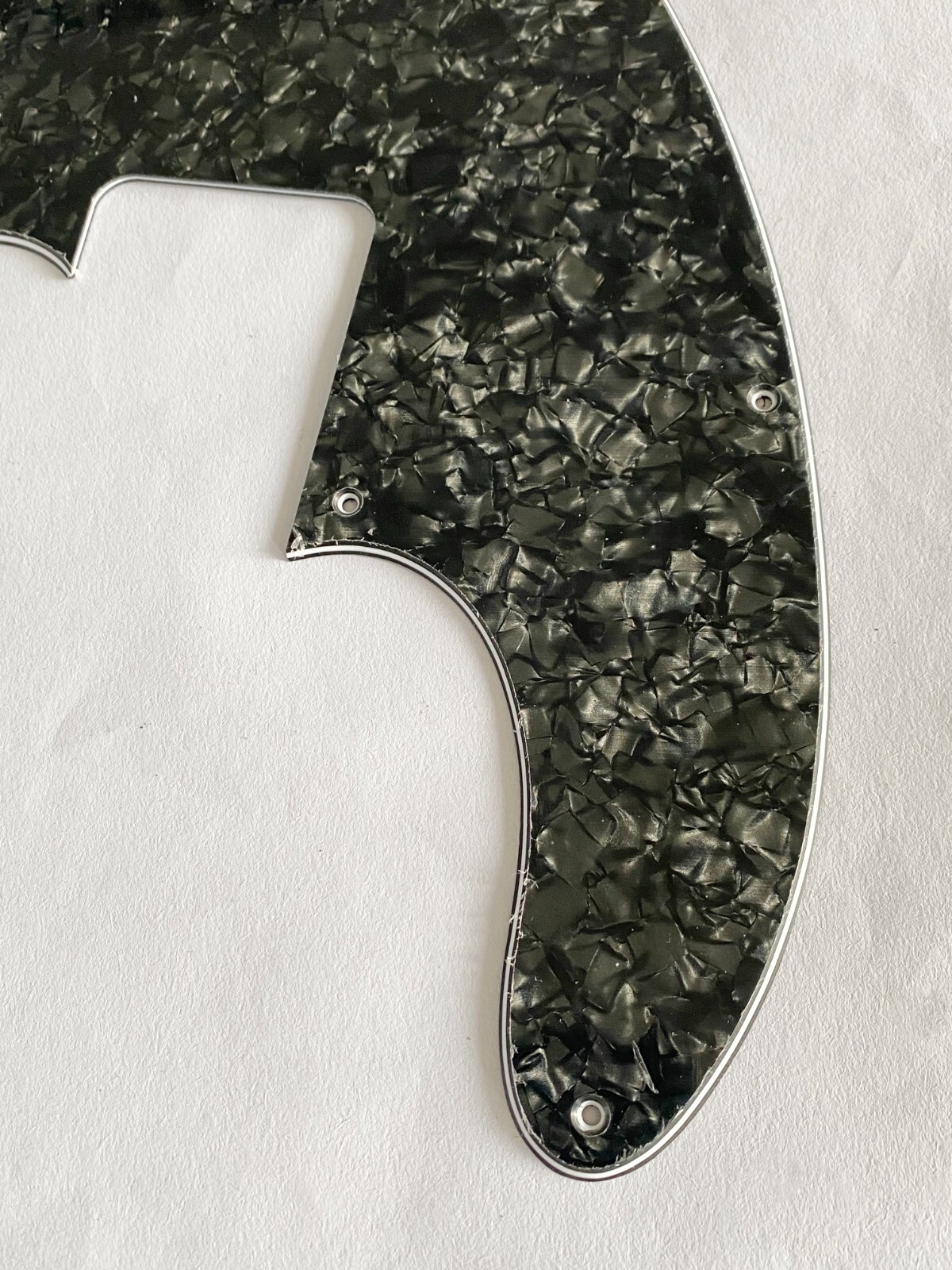 Guitar Pickguard for Fender Telecaster Precision Bass Style,4 Ply Black Pearl
