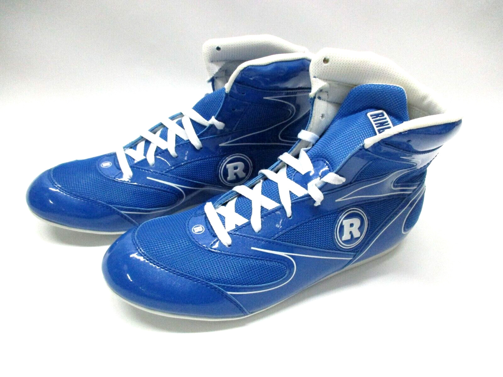 New Ringside Diablo Shoe11 Boxing Shoes Boots - Blue White - US Men's 10 - New