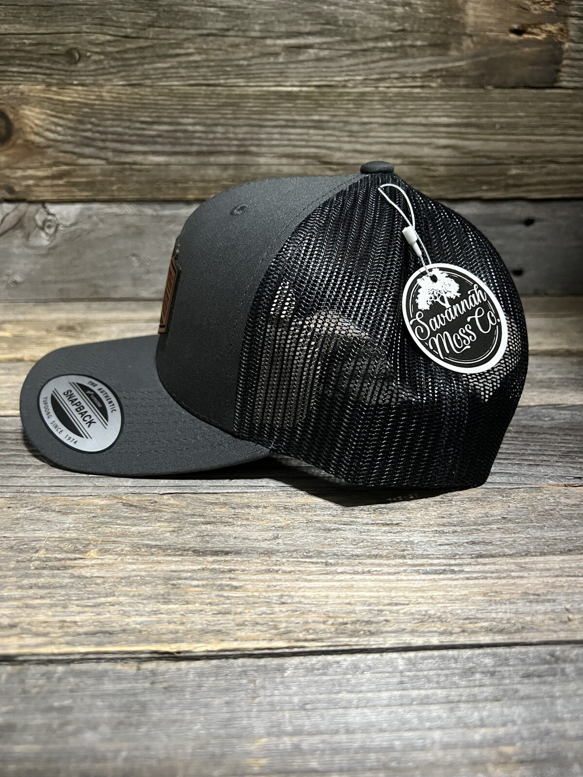 EAT MORE BEEF LEATHER PATCH TRUCKER HAT