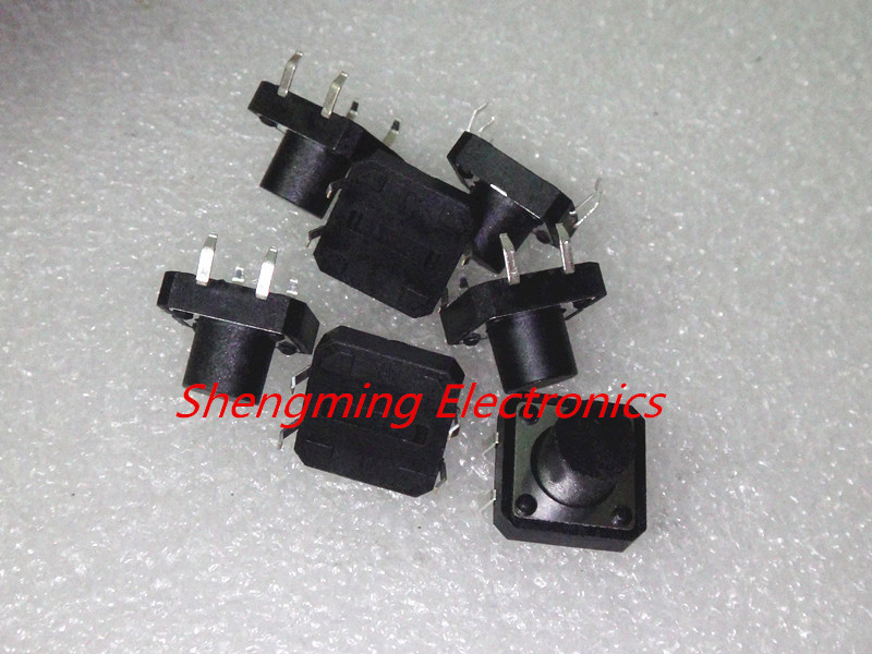 100PCS Momentary Tactile Push Button Switch Tact Switch 12X12X9mm DIP-4