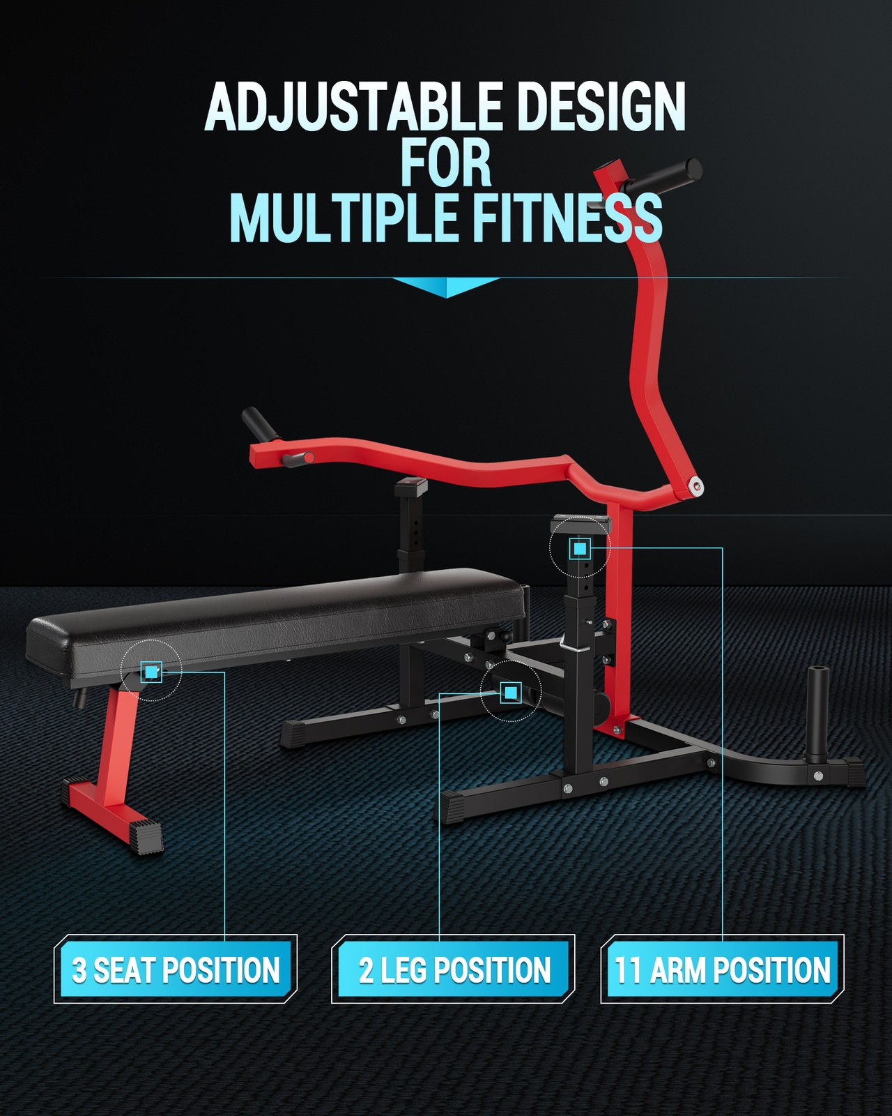 Adjustable Chest & Bench Press Machine for Home Gym - 450LBS Max Load