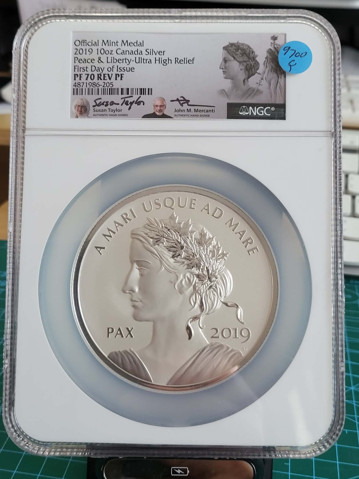 2019 10oz Canada Peace Dollar Silver and Liberty ULTRA HIGH RELIEF NGC PF70 RARE
