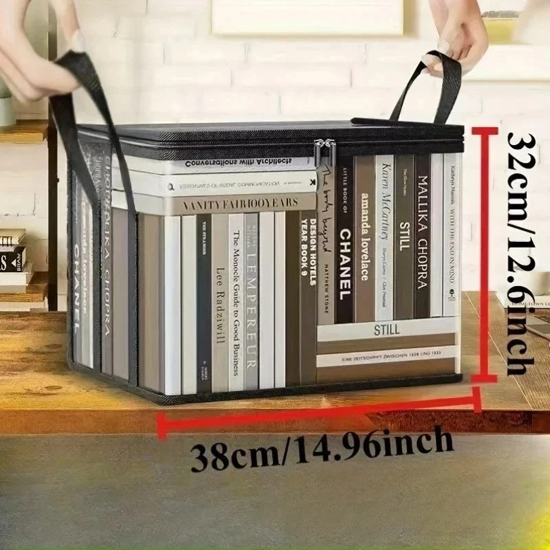 2-Pack Transparent Storage Boxes Foldable Plastic Organizer with Lid Large