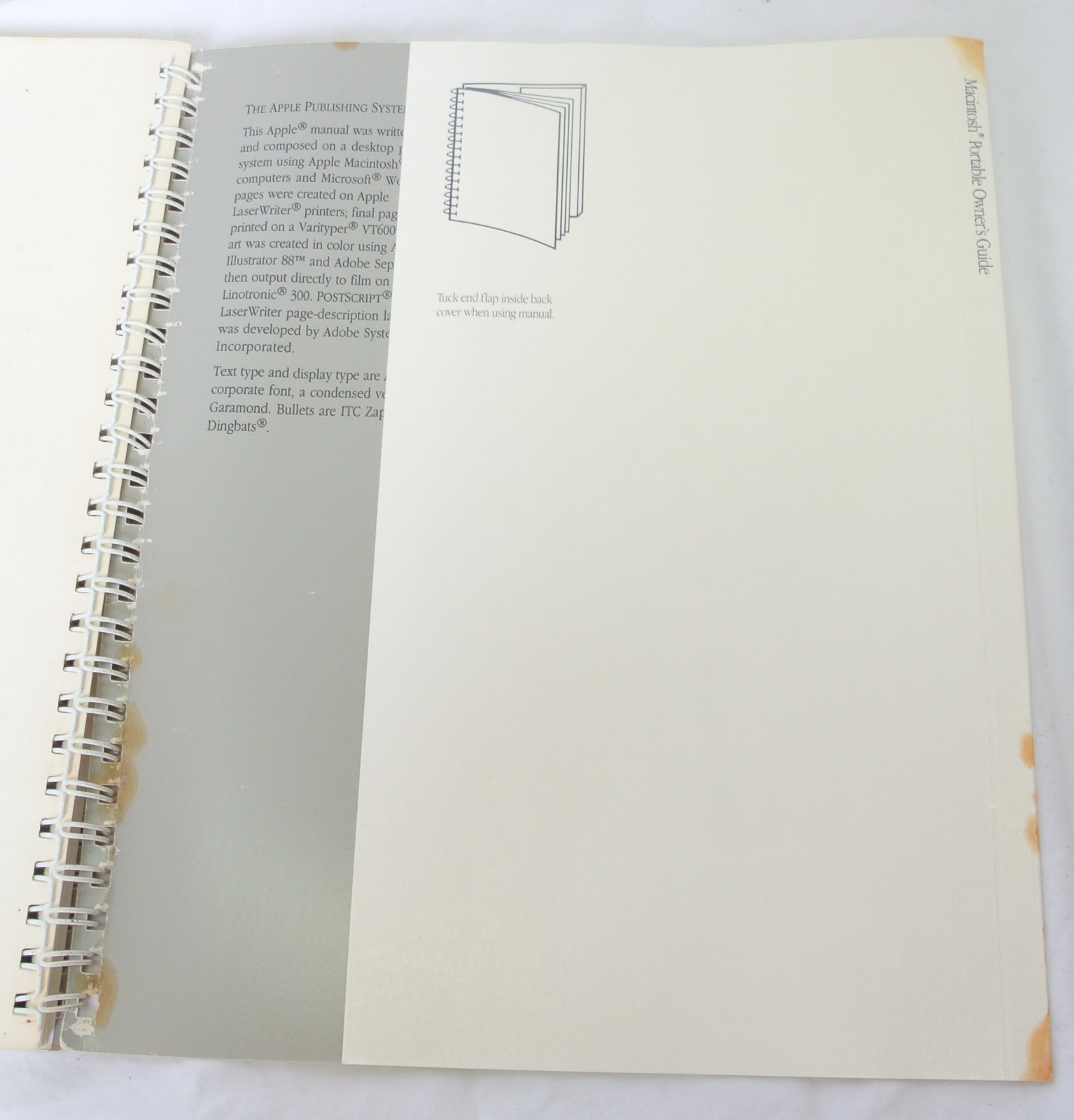 Apple Macintosh Portable Computer Manual 030-3280-B Vintage