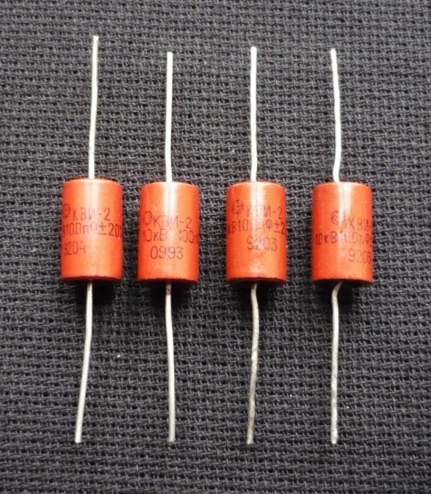 4pcs. 100pF 10kV Capacitor KVI-2 / КВИ-2 NEW