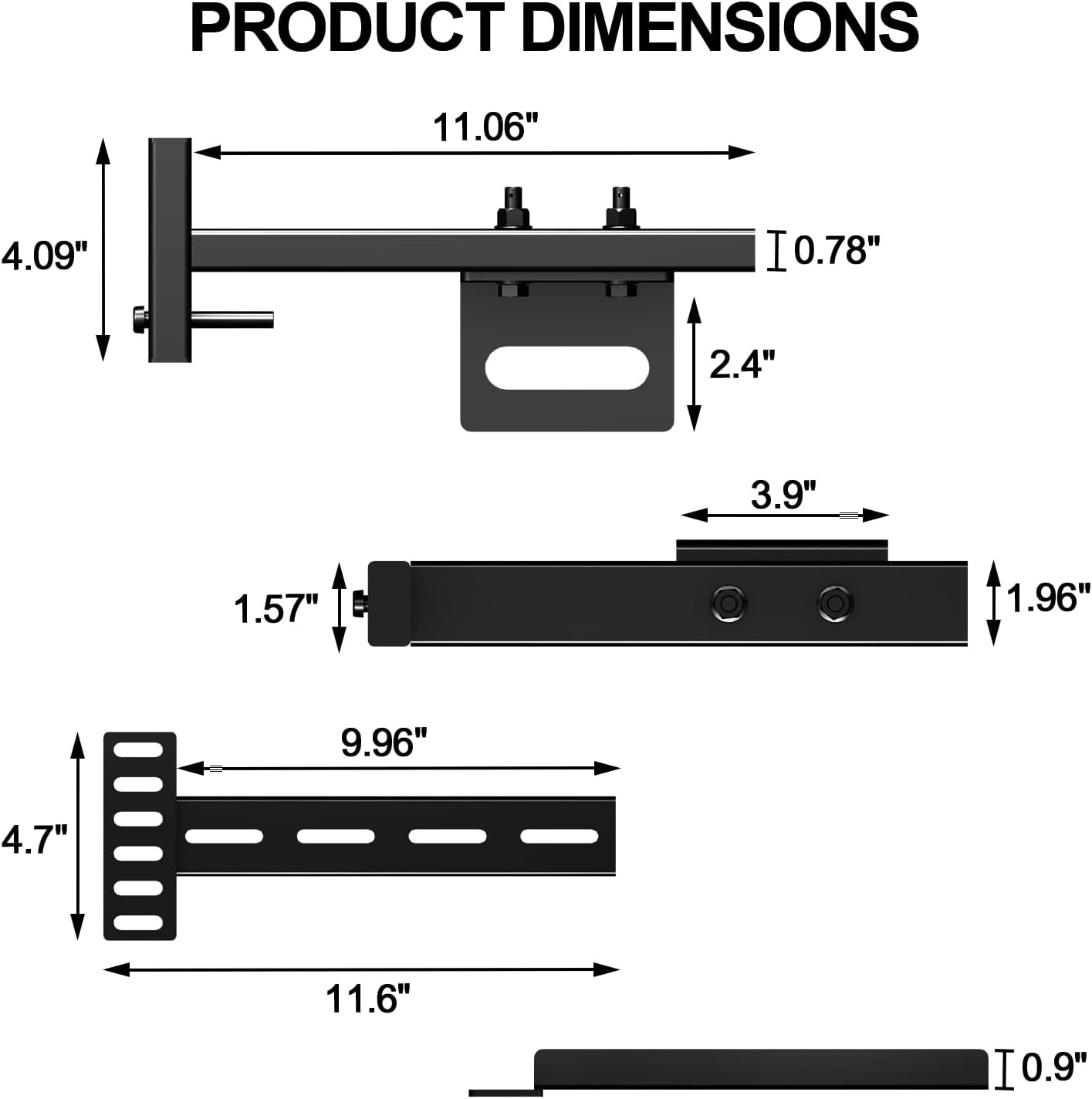 2Pcs Adjustable Headboard Brackets, Universal Brackets for Bed Frame (All Size)