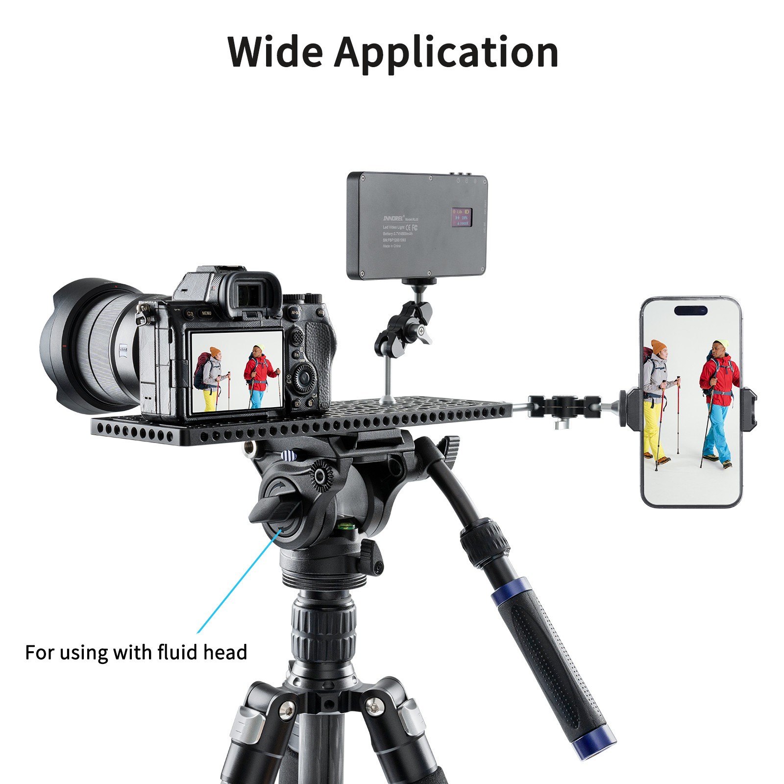 30CM Multi-Functional Cheese Plate with 1/4" & 3/8" Thread for Camera Tripod Rig