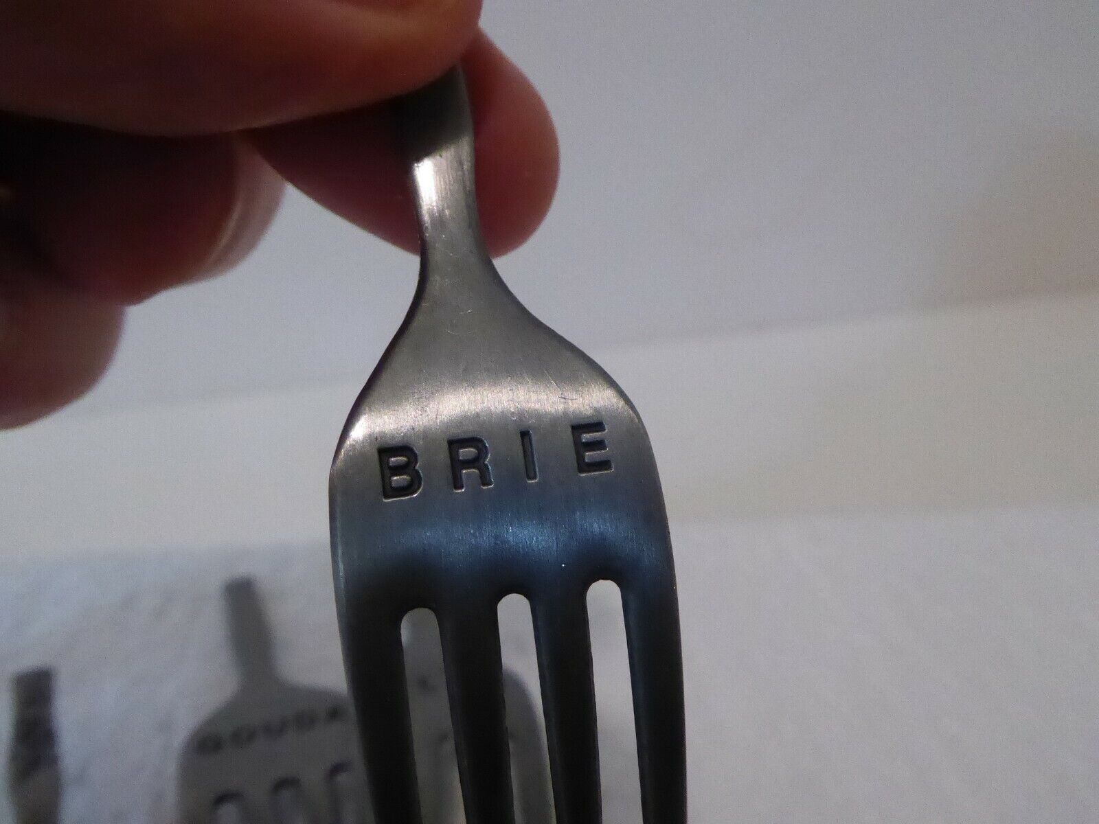 Thirstystone (2) H Monogram Dip/Cheese Spreaders (4) Fork Cheese Marker (S2