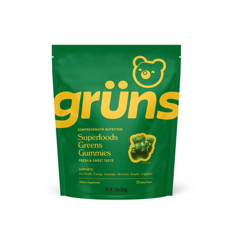 Grunds Adult Super Green Jelly, Multi-Vitamin Super Food, Sugar-Free Version