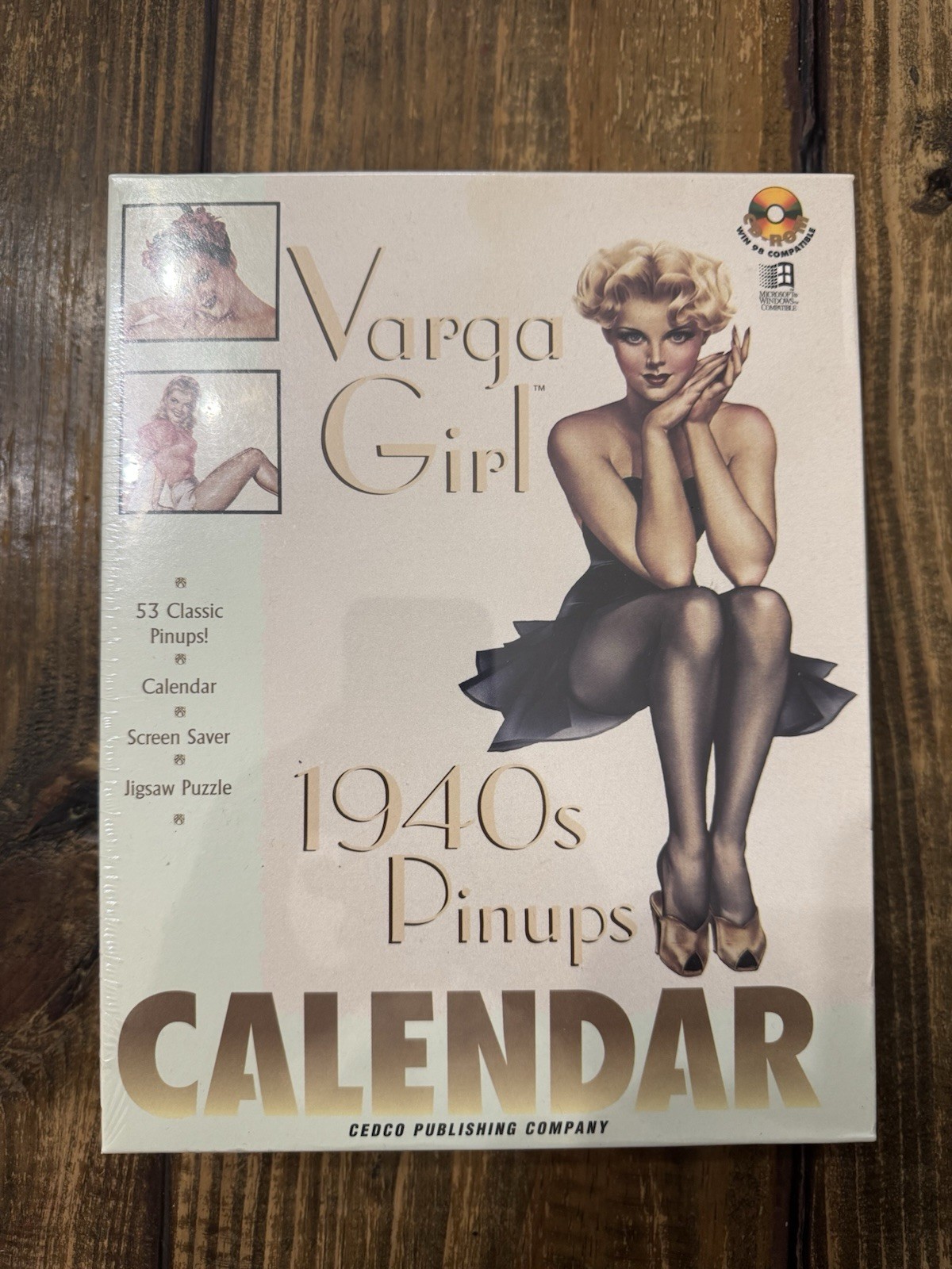 VARGA GIRL Calendar CD ROM 1940's Vargas Pin-Up Girls WINDOWS - New Sealed
