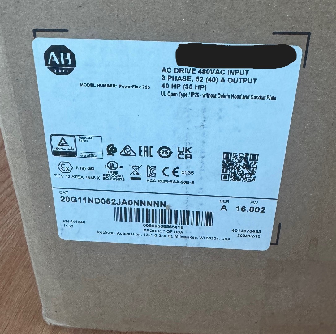 New Allen Bradley 20G11ND052JA0NNNNN VFD AC Drive