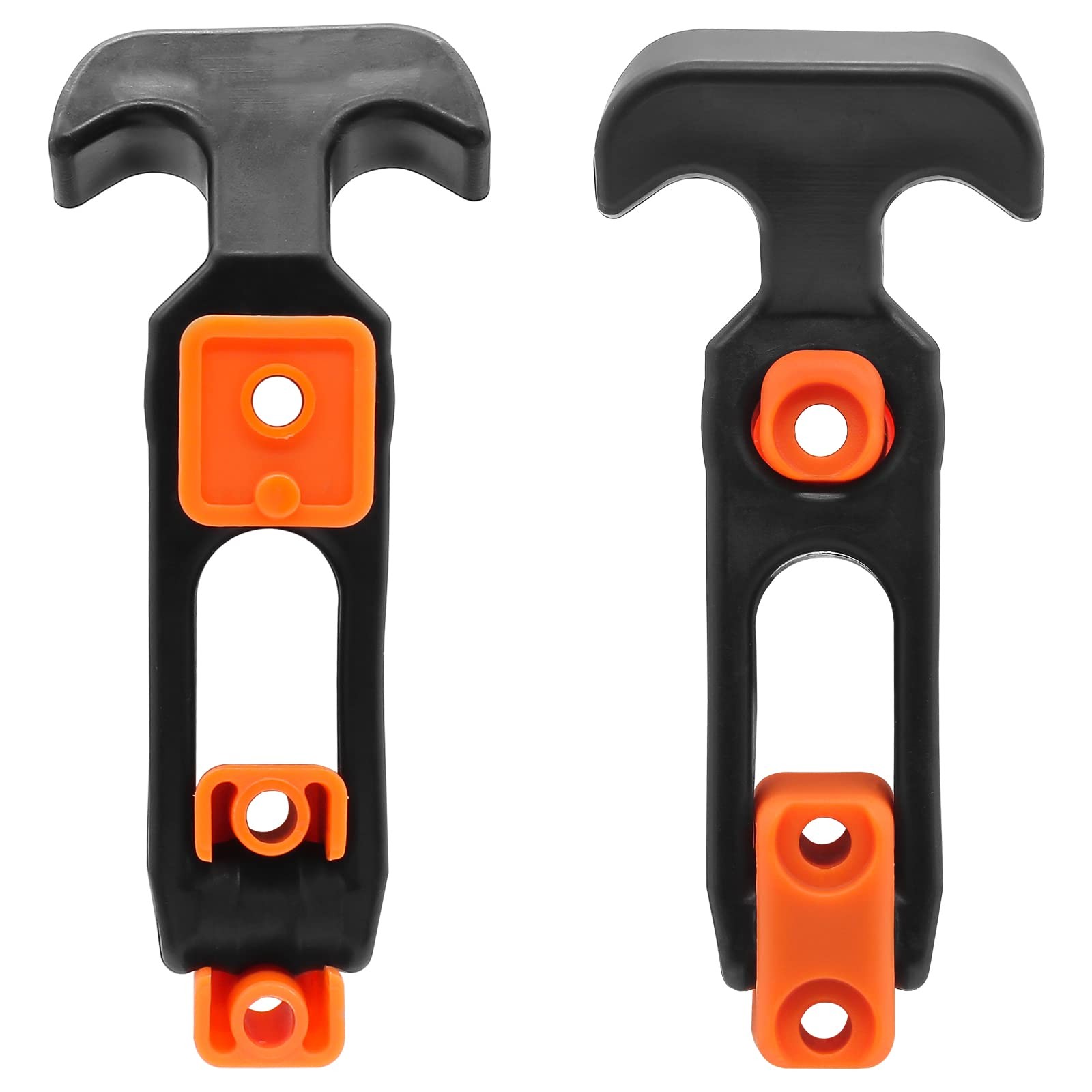 BokWin 2 Pcs Rubber Draw Latch T Handle,4.3 Inch Flexible 4.3 inch, Orange