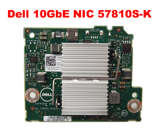 DELL NETWORK CARD 57810S-K 10GBE DAUGHTER CARD FOR DELL PE M620 / M820 JVFVR